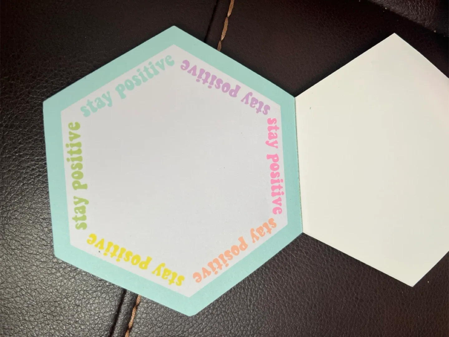 Stay Positive Hexagon Notepad image indicator(2)