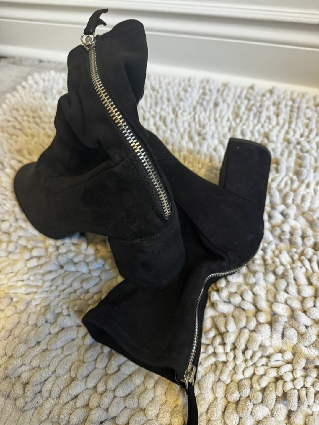 Zara Black Heeled Ankle Boots - Size 40 - photo 4