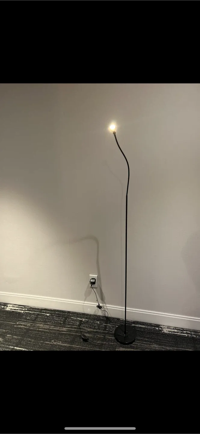 Black Floor Lamp with Foot Switch