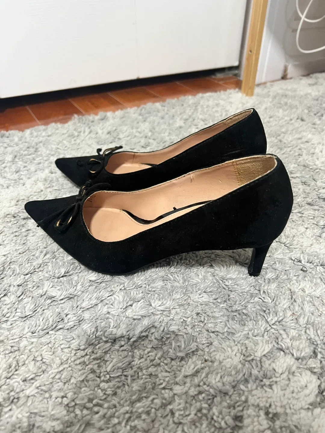 Zara Black Kitten Heels - Size 37