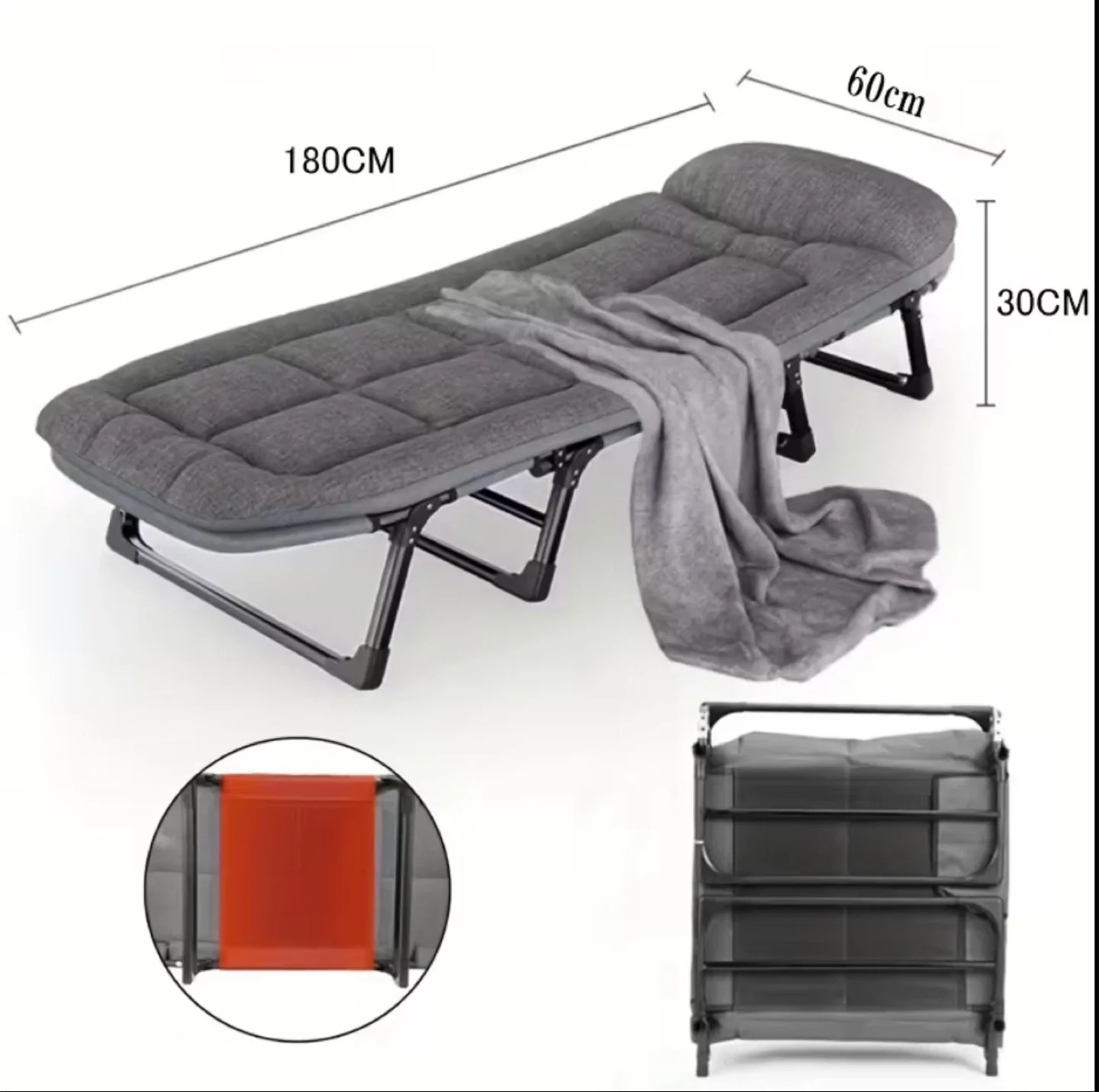 Foldable Bed Outdoor Folding Single Bed image indicator(4)
