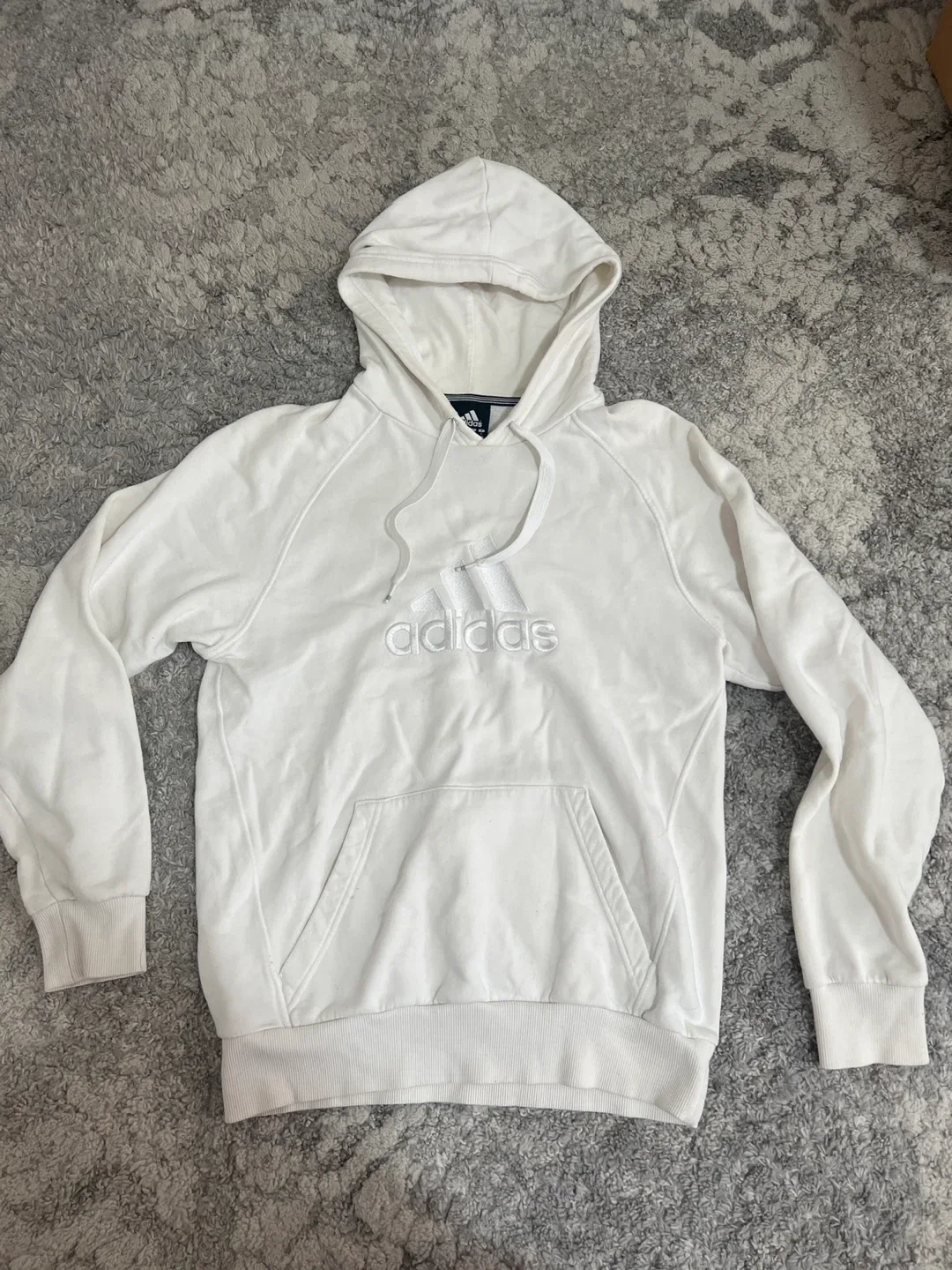 Adidas White Hoodie Small