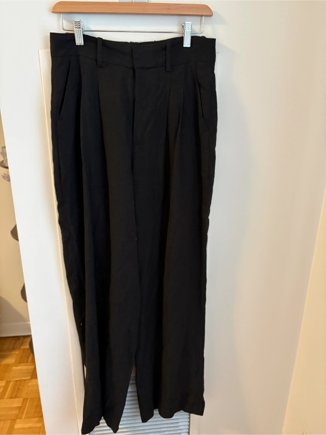 Black Linen Blend Pants - Size medium - photo 2