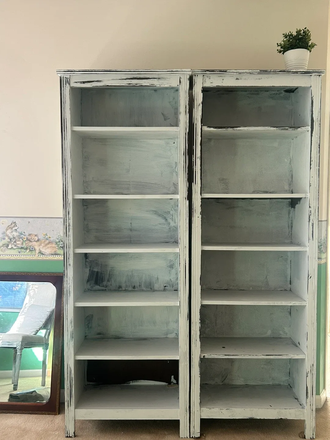 White Painted Bookcases - Set of Two image indicator(2)