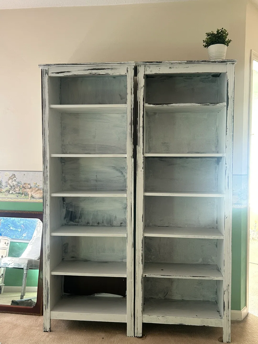 White Painted Bookcases - Set of Two image indicator(3)