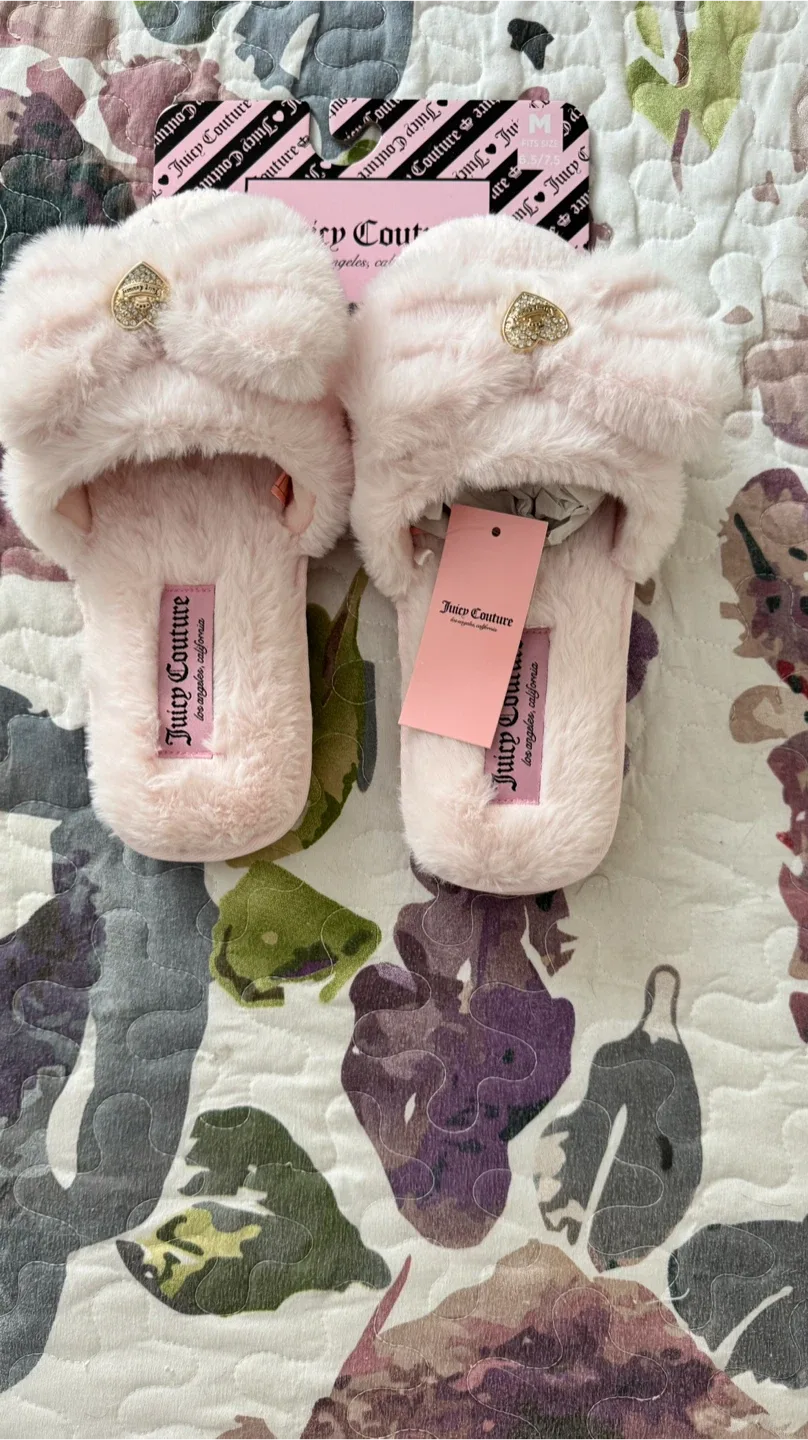 Juicy Couture Slippers, Kate Spade tea towel