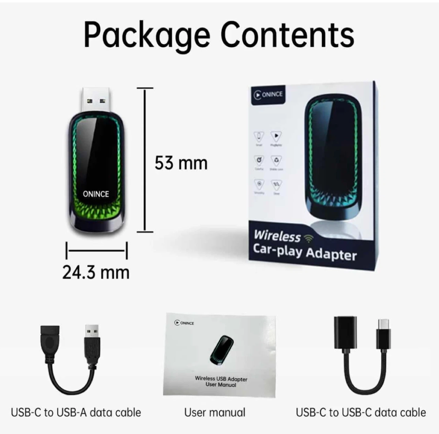 ONINCE Wireless Carplay Adapter - photo 3