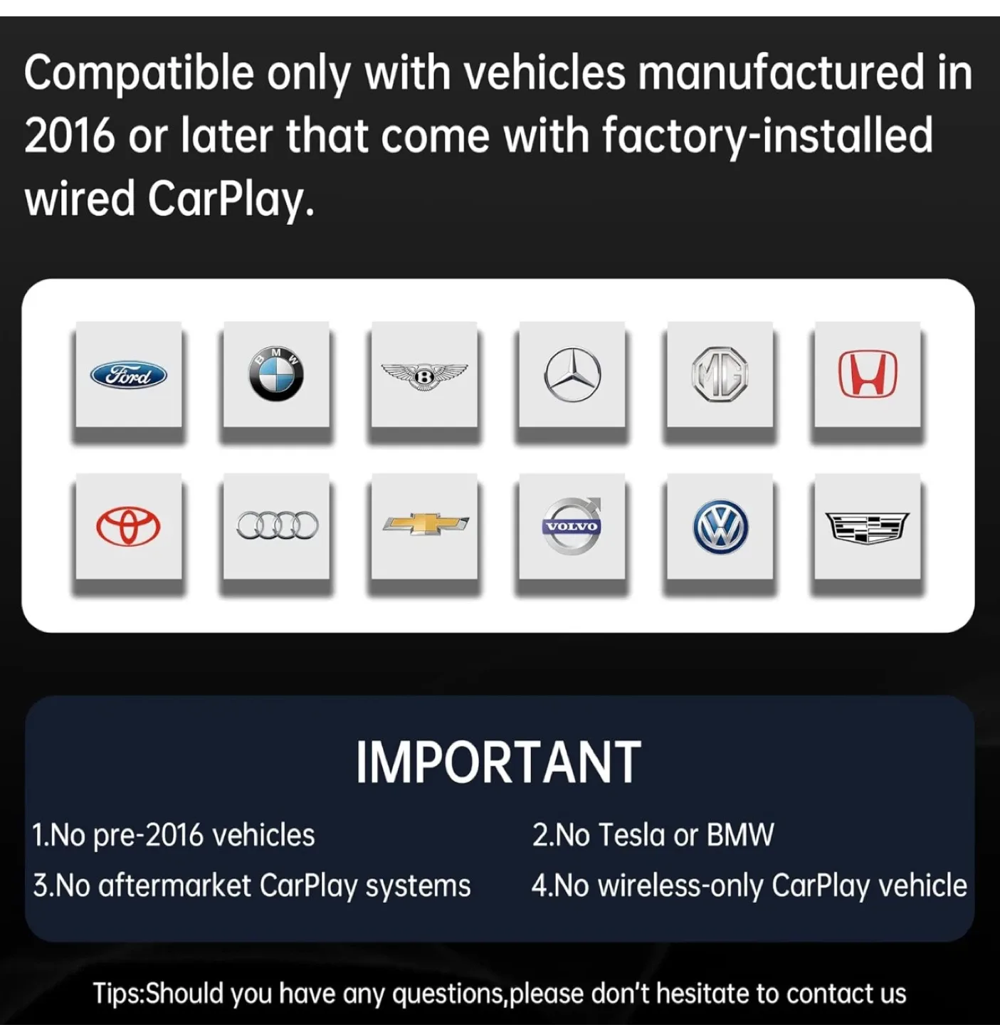 ONINCE Wireless Carplay Adapter image indicator(7)