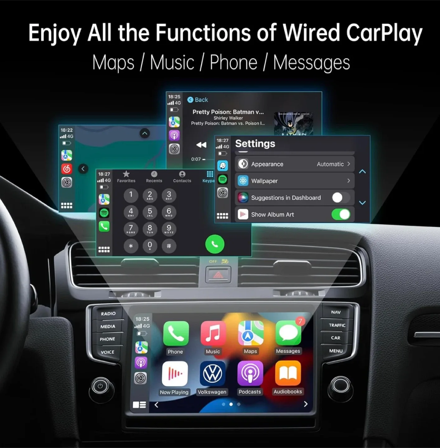 ONINCE Wireless Carplay Adapter image indicator(8)