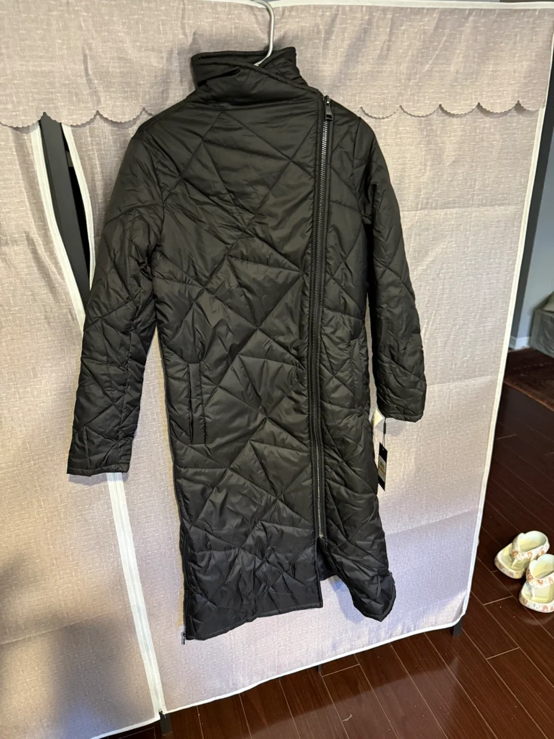 Karl Lagerfeld Black Quilted Coat Size 35