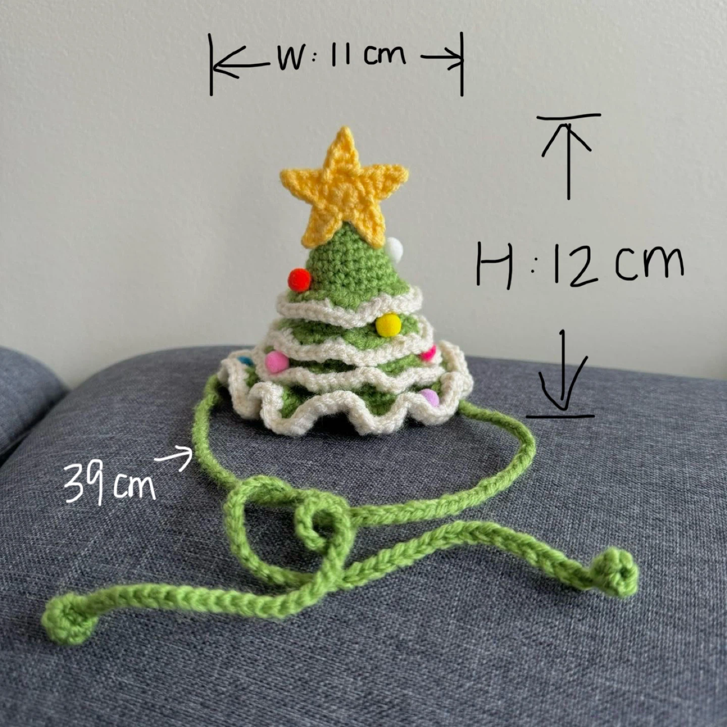 Crochet Christmas tree hat - Ready to go! ONLY 2 LEFT - photo 4