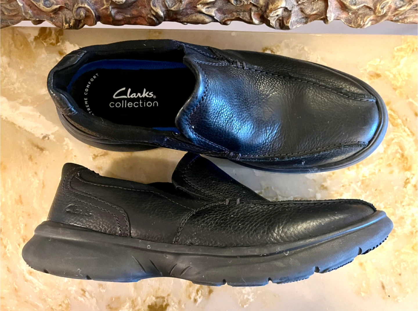 Clarks Collection Black Leather Shoes US 7 - photo 3