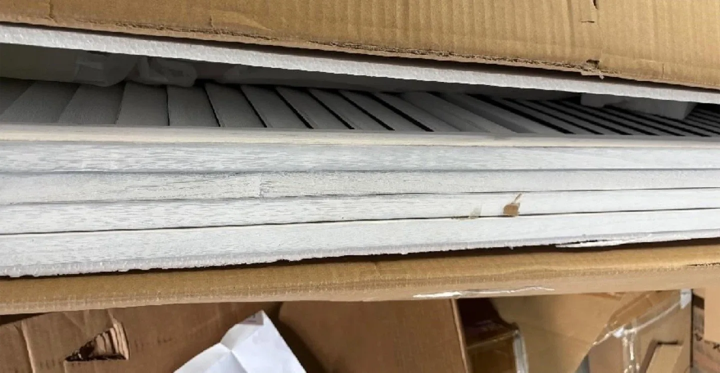 New in Box 4-Panels Room Divider w/ Shelves