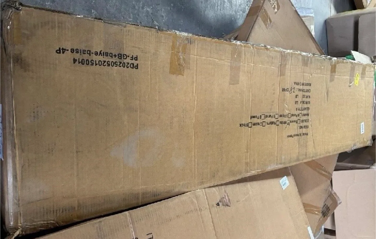 New in Box 4-Panels Room Divider w/ Shelves image indicator(2)