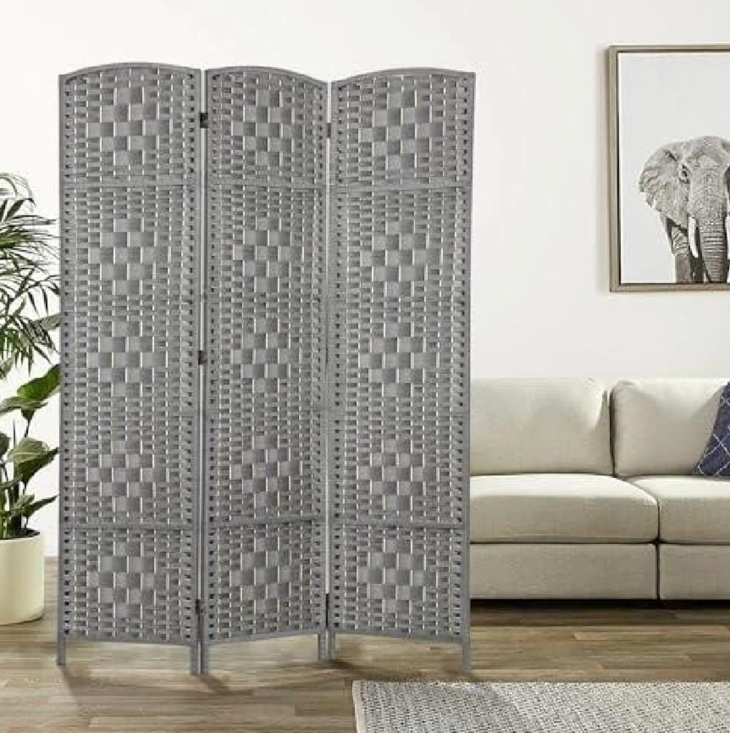 New in Box 6Ft Room Divider w/ 3 Panels