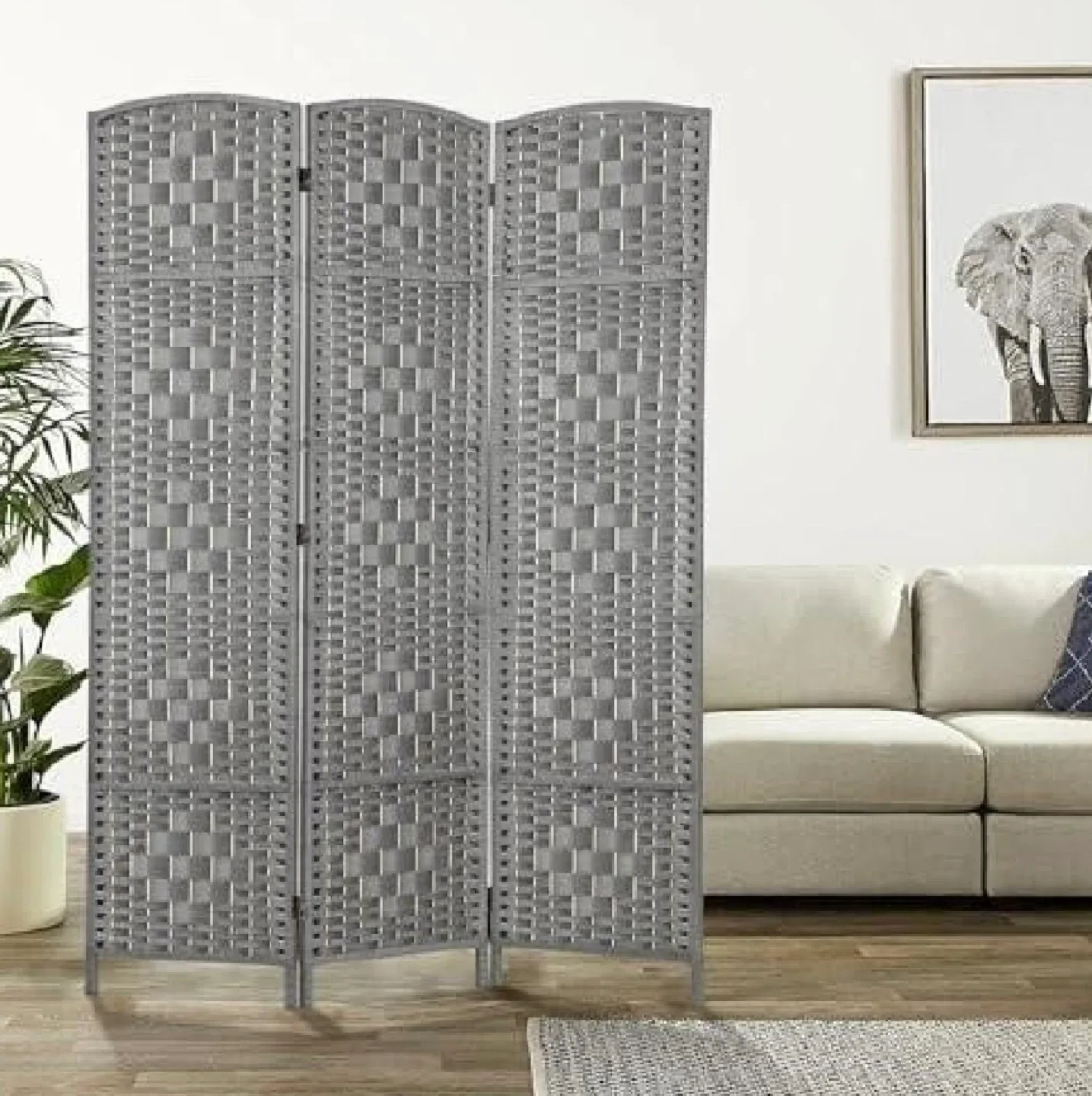 New in Box 6Ft Room Divider w/ 3 Panels image indicator(4)