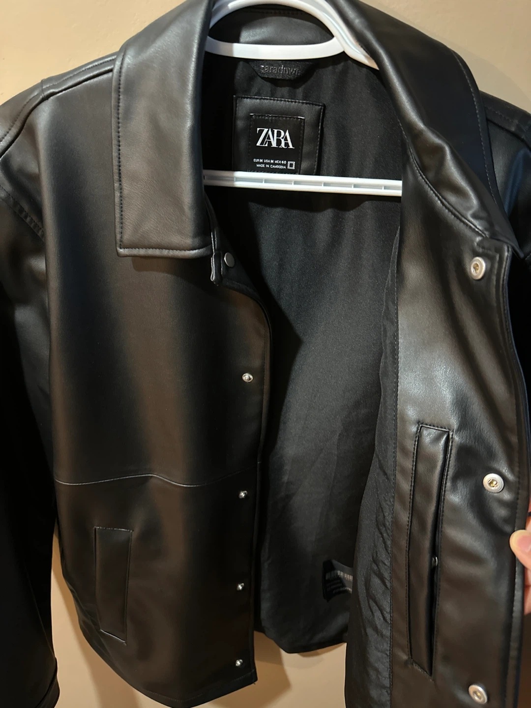 Zara Faux Leather Jacket - Size M - photo 3