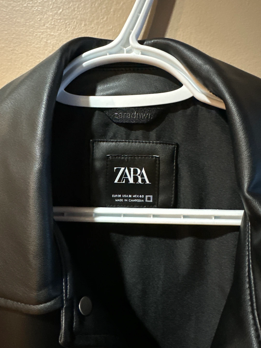 Zara Faux Leather Jacket - Size M - photo 4