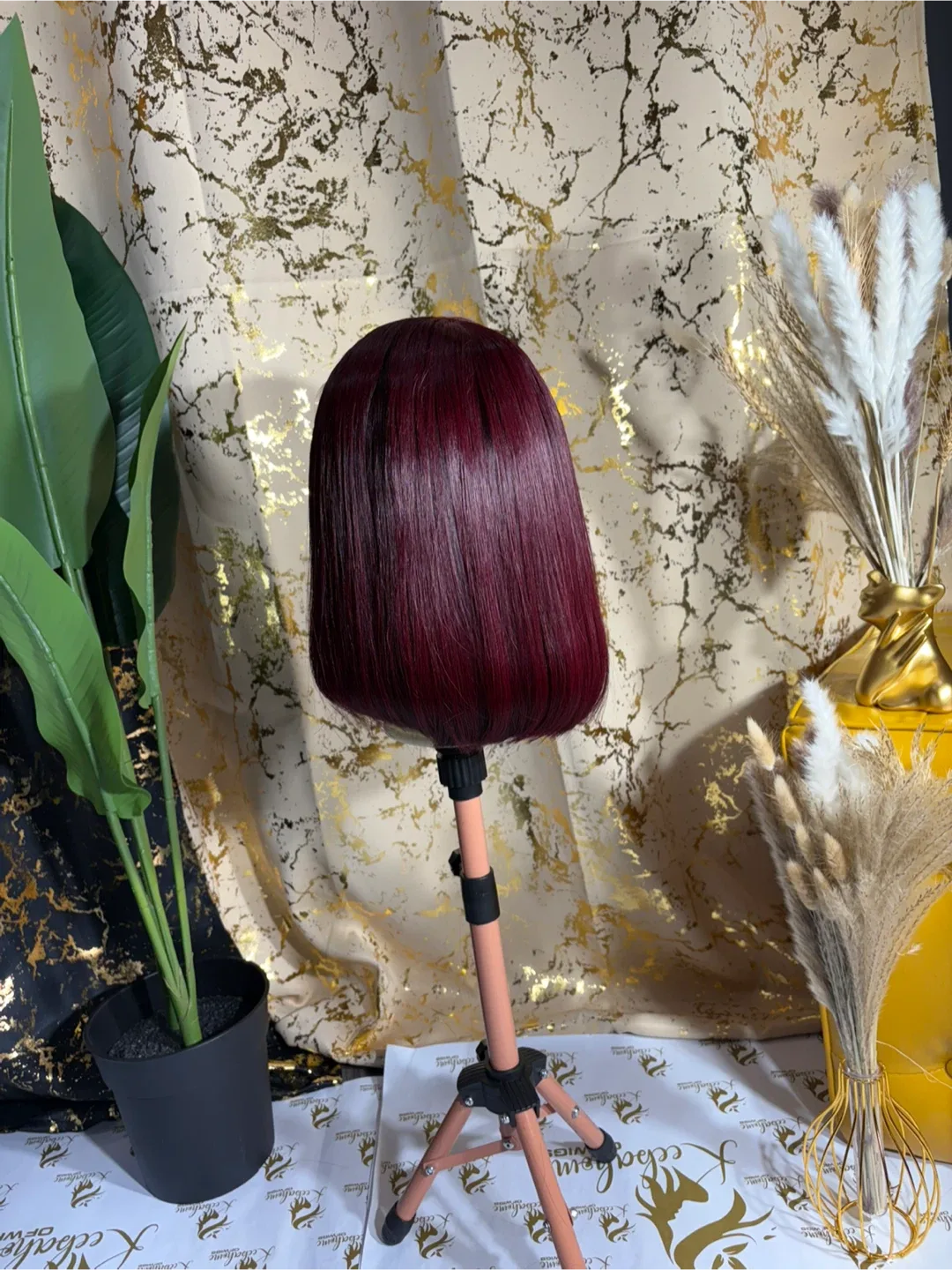Burgundy Bob Wig