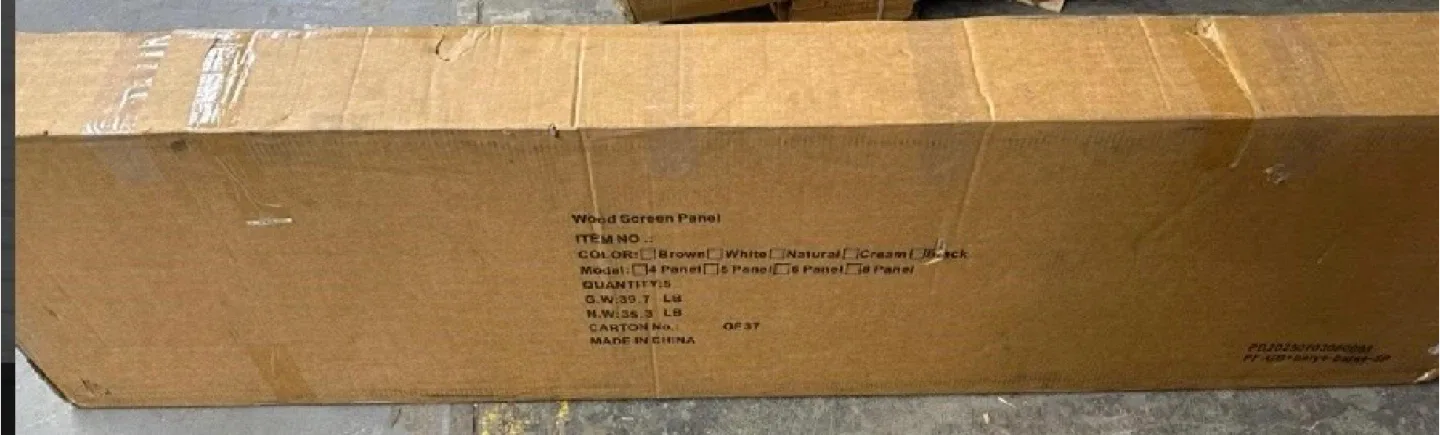 New in Box 5 Panels Room Divider w/ shelves image indicator(3)