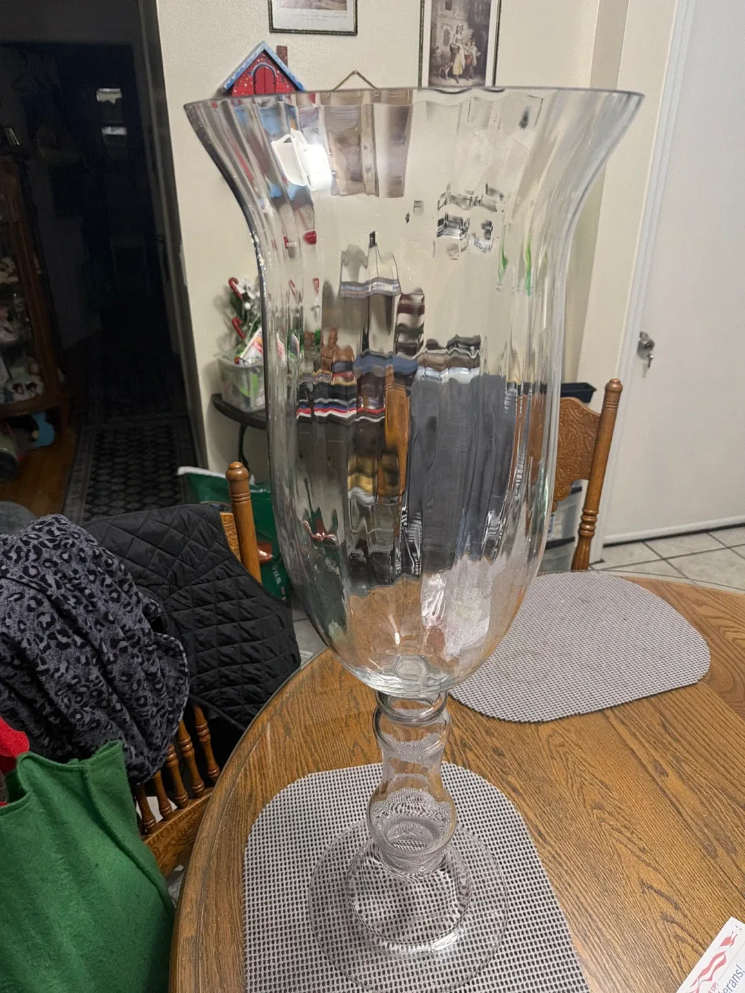 Large Glass Hurricane Vase image indicator(2)