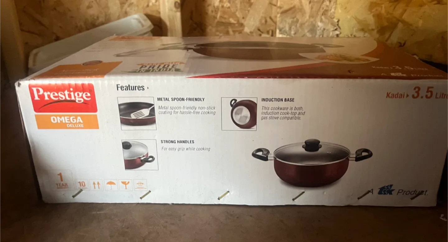Prestige Omega Deluxe Kadai 3.5 Litre - New in Box! image indicator(2)