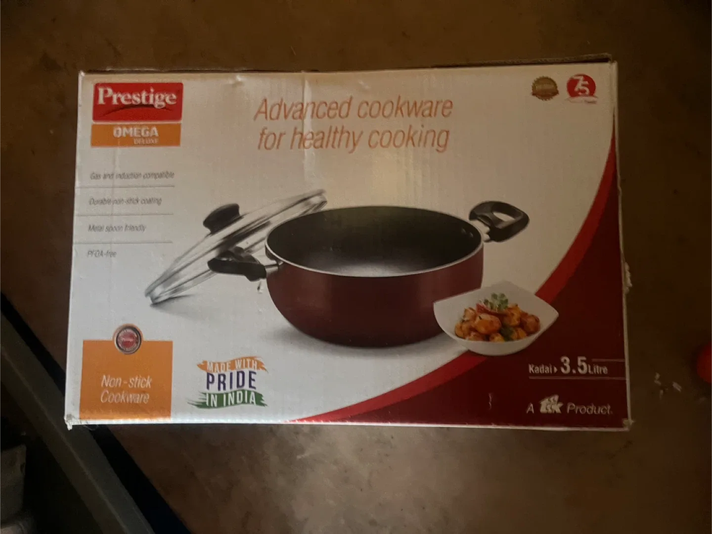 Prestige Omega Deluxe Kadai 3.5 Litre - New in Box!