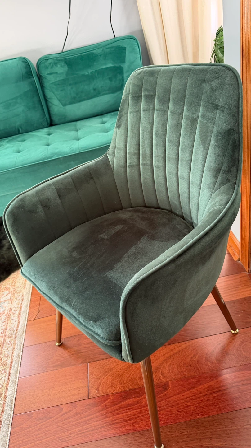 Artechworks Green Velvet Accent Arm Chair - photo 3