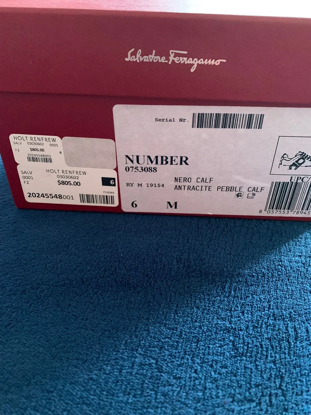 Salvatore Ferragamo Nero Calf Sneakers - Size 6M