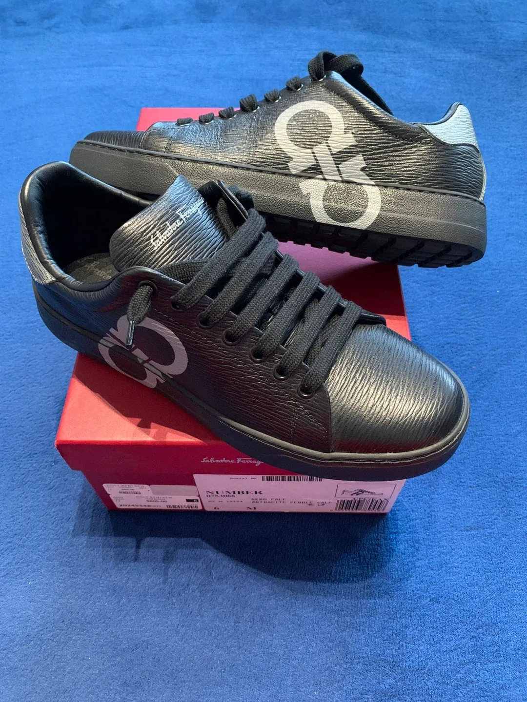 Salvatore Ferragamo Nero Calf Sneakers - Size 6M image indicator(7)
