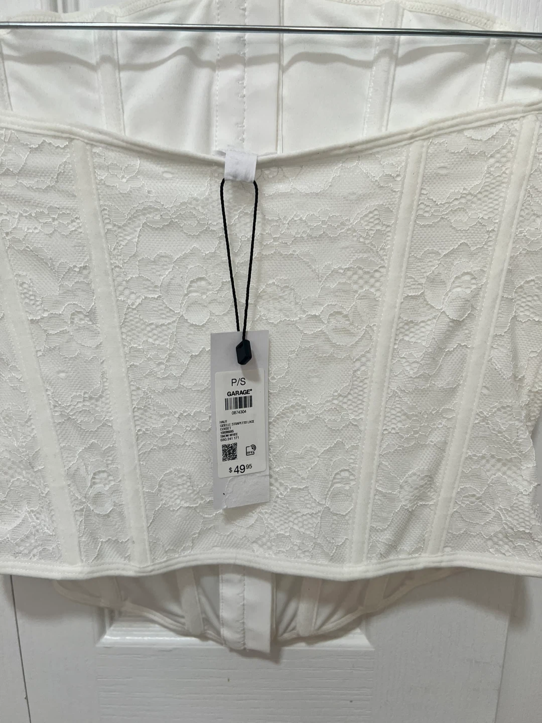 Garage White Lace Corset - Size P/S - photo 2