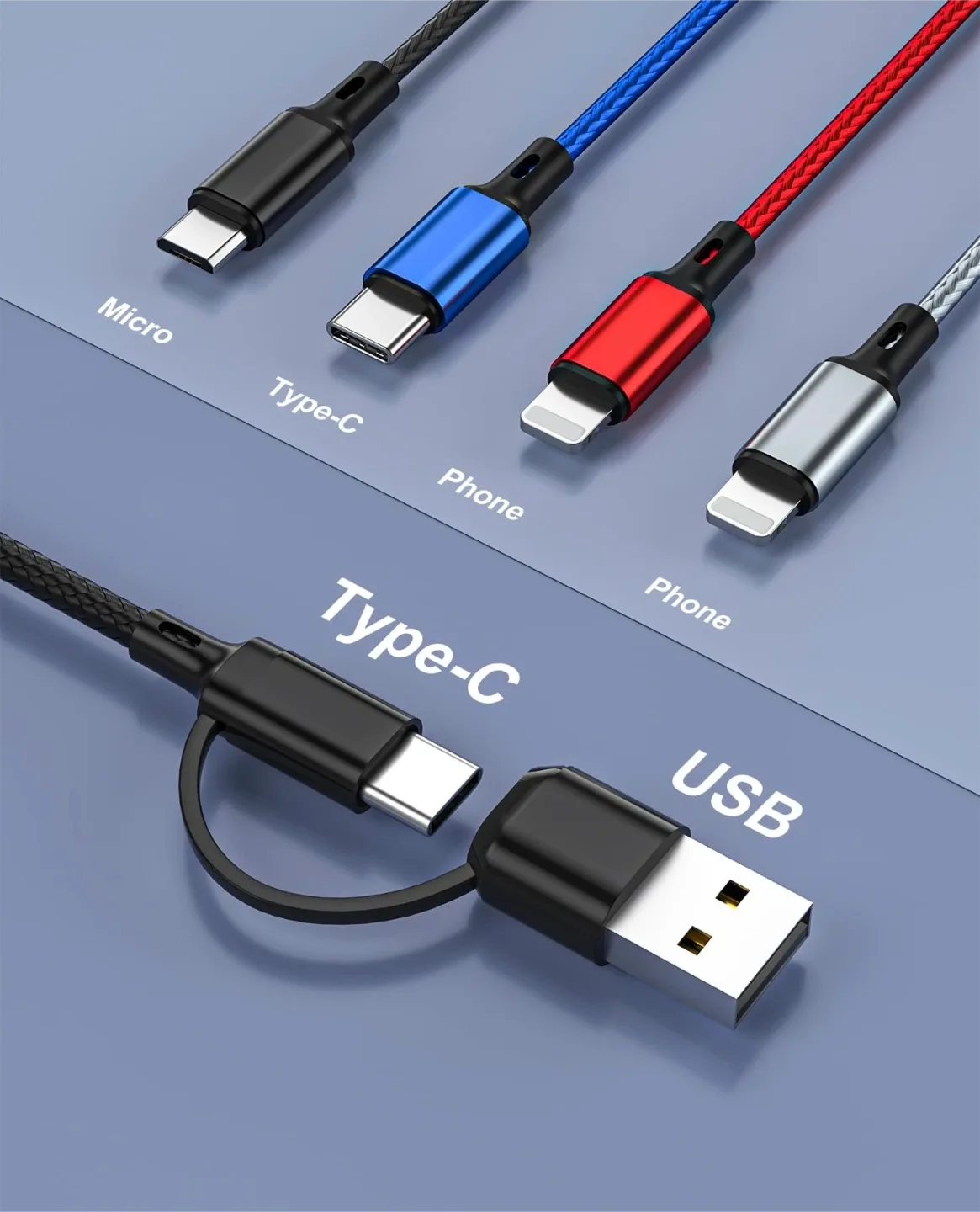 Multi USB Charging Cable image indicator(7)