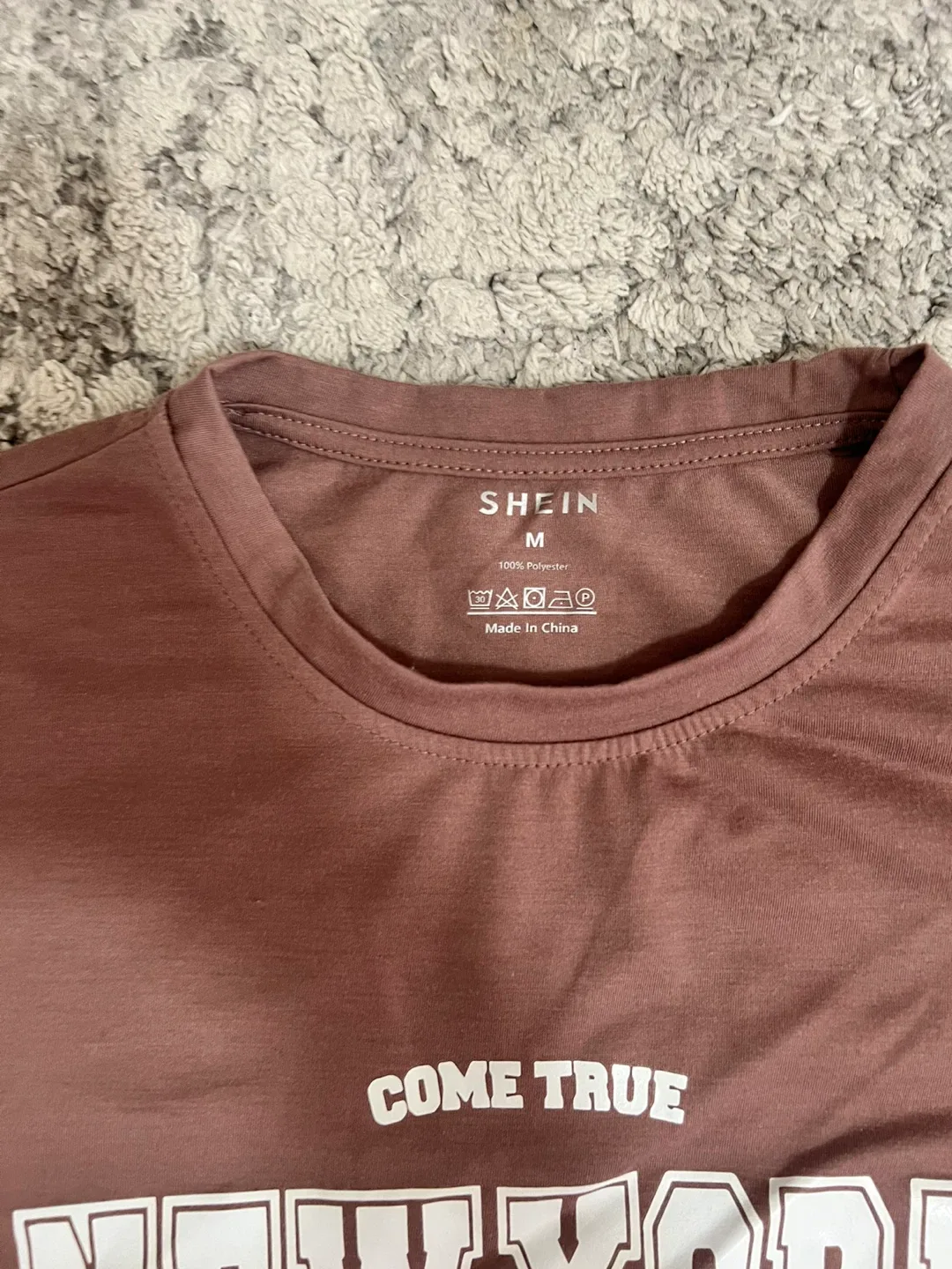 SHEIN Brown 'New York' Graphic Tee - Size M image indicator(2)