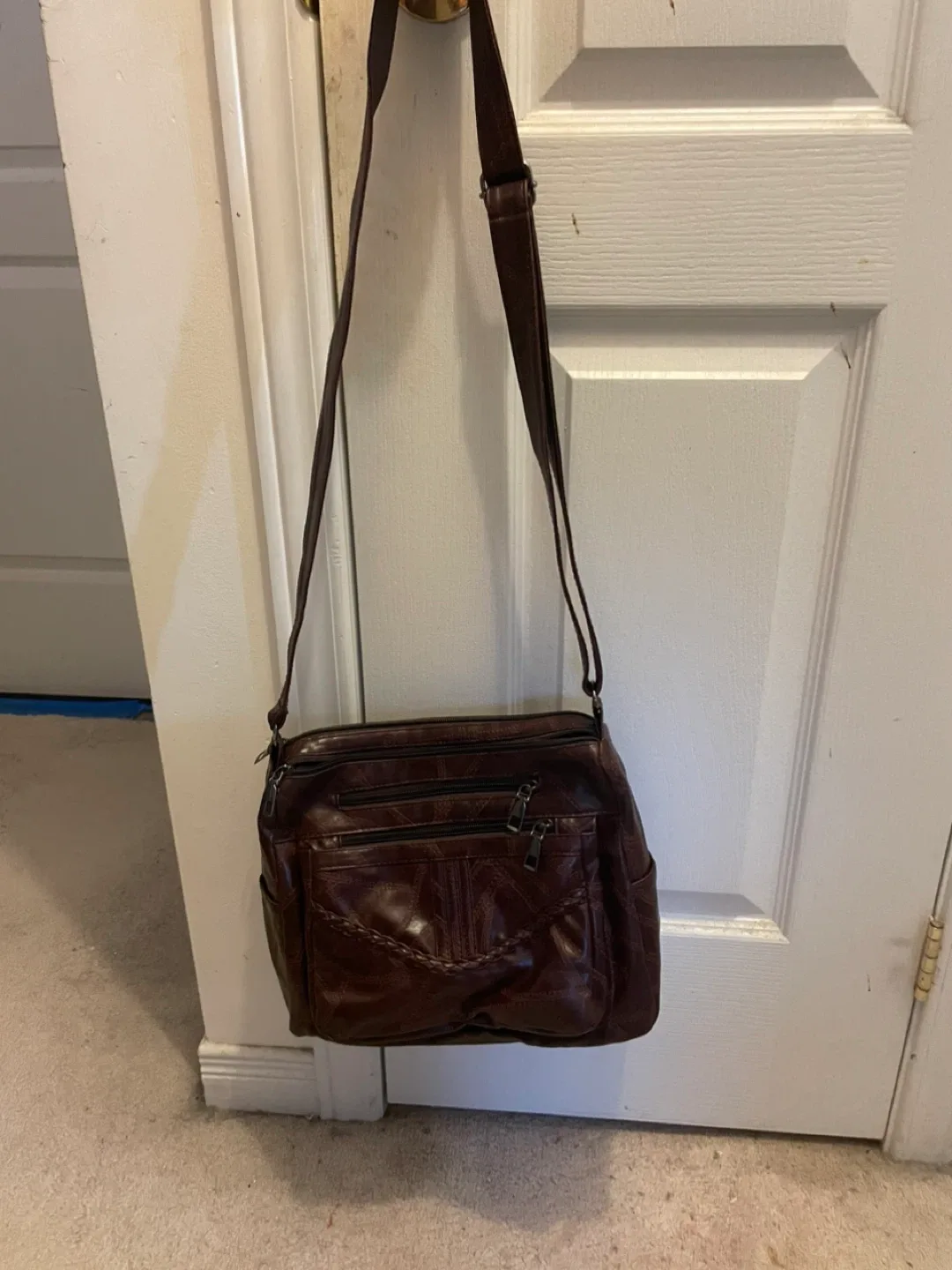 Brown Leather Crossbody Bag