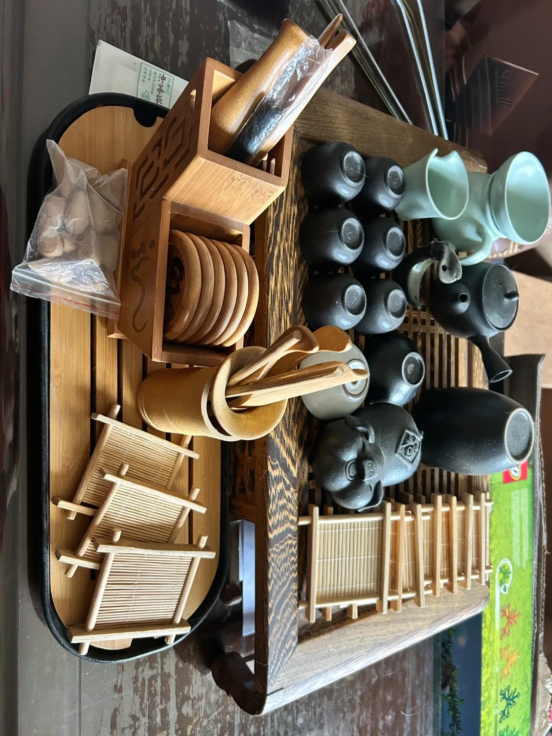 Wooden Tea Set with Accessories