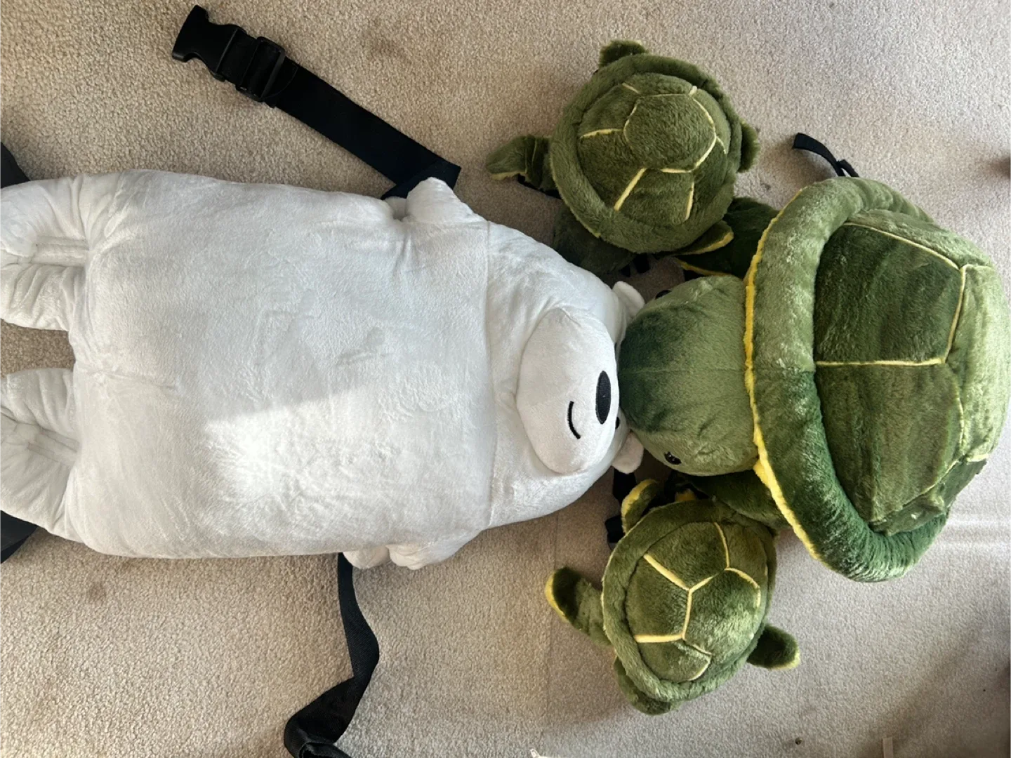 Turtle & White Bear Plush Backpacks