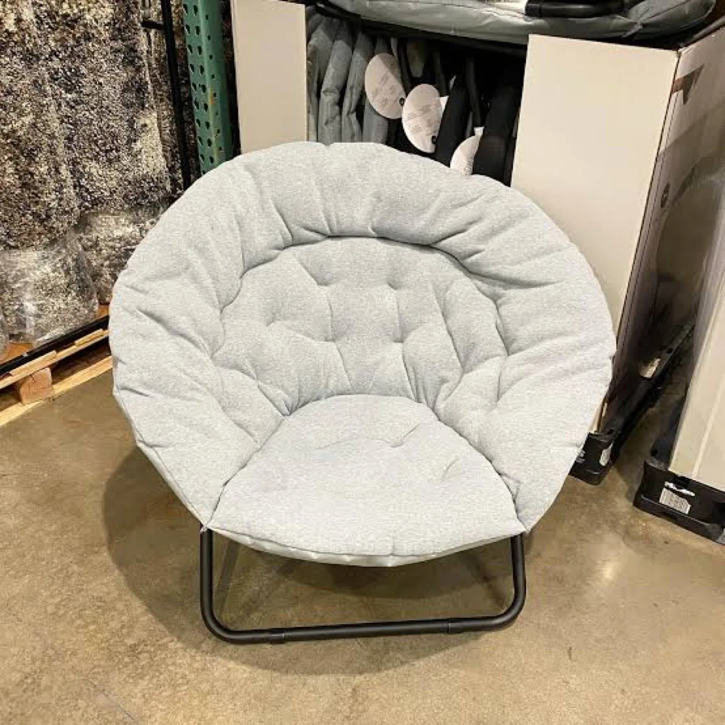 Black or grey oversized saucer Chair image indicator(2)