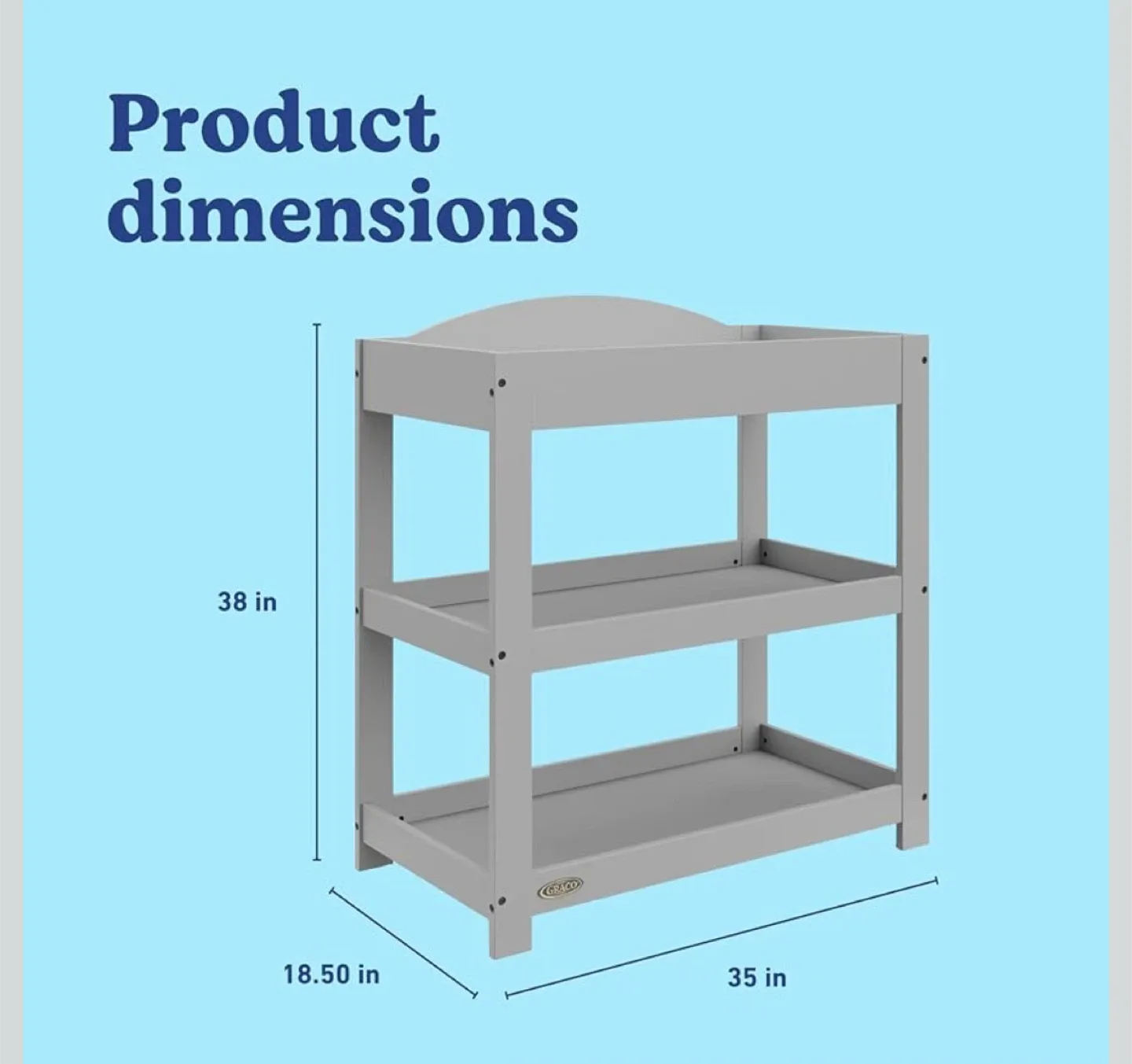 Graco Changing Table - Pebble Gray image indicator(2)