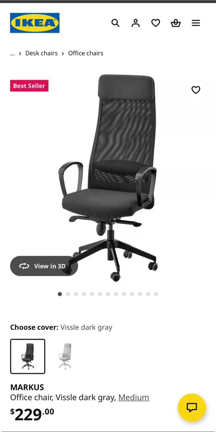 IKEA Markus Office Chair - Black image indicator(8)