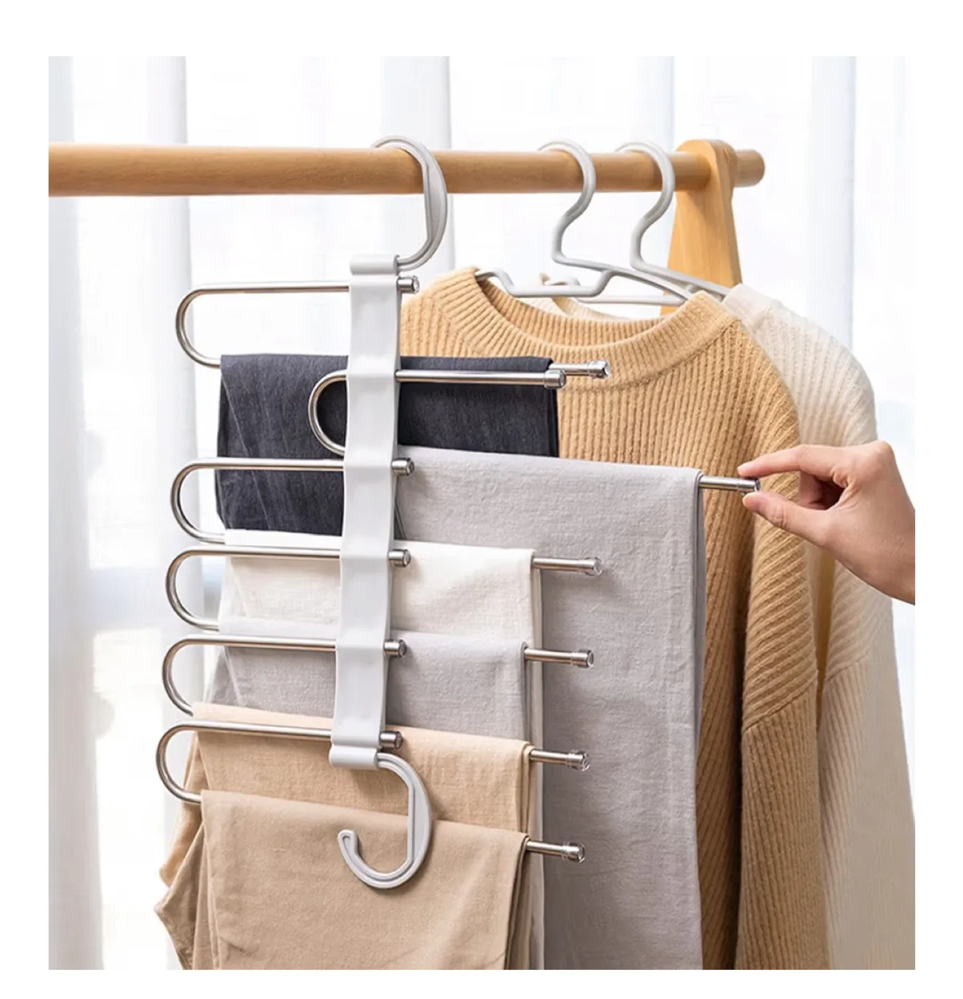 2 Multi-Layer Pants Hanger - Space Saver