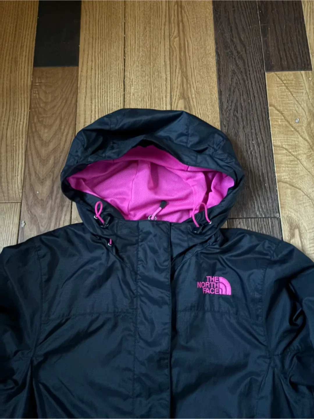 The North Face TNF Black & Pink Rain Jacket XS
