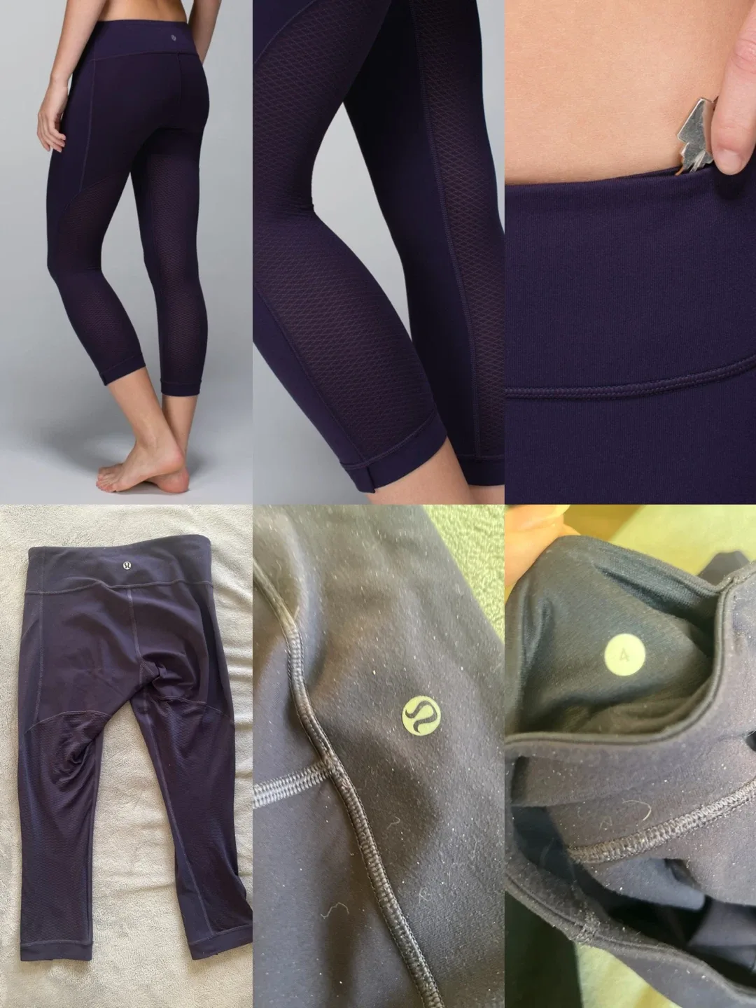 🪻Lululemon Purple Crop Leggings - Size 4