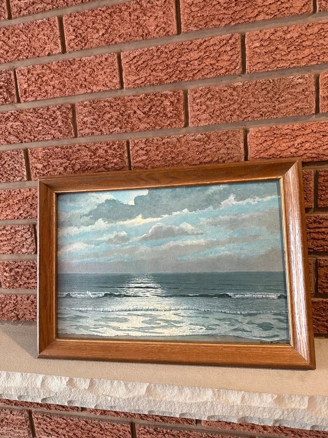 Framed print of sea during a stormy day … Barrie Bart