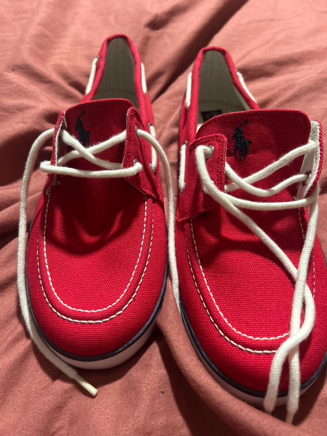 Polo Ralph Lauren Red Boat Shoes - Size 7