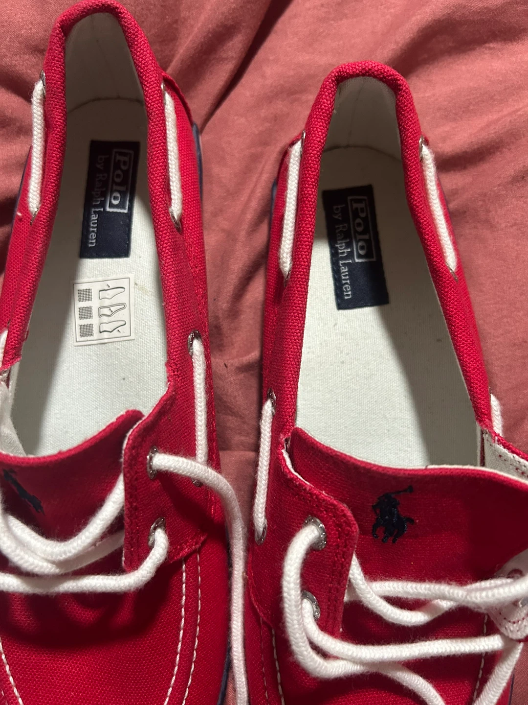 Polo Ralph Lauren Red Boat Shoes - Size 7 - photo 2