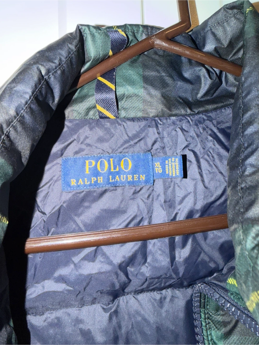 U- Polo Ralph Lauren Plaid Puffer Jacket - XL - photo 3