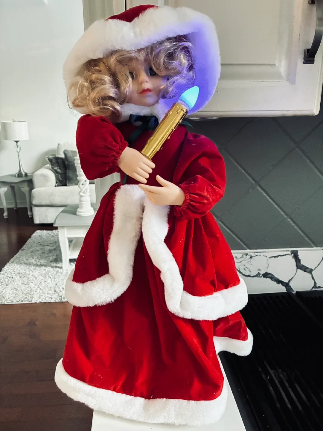 24” high, light up, moving Christmas girl