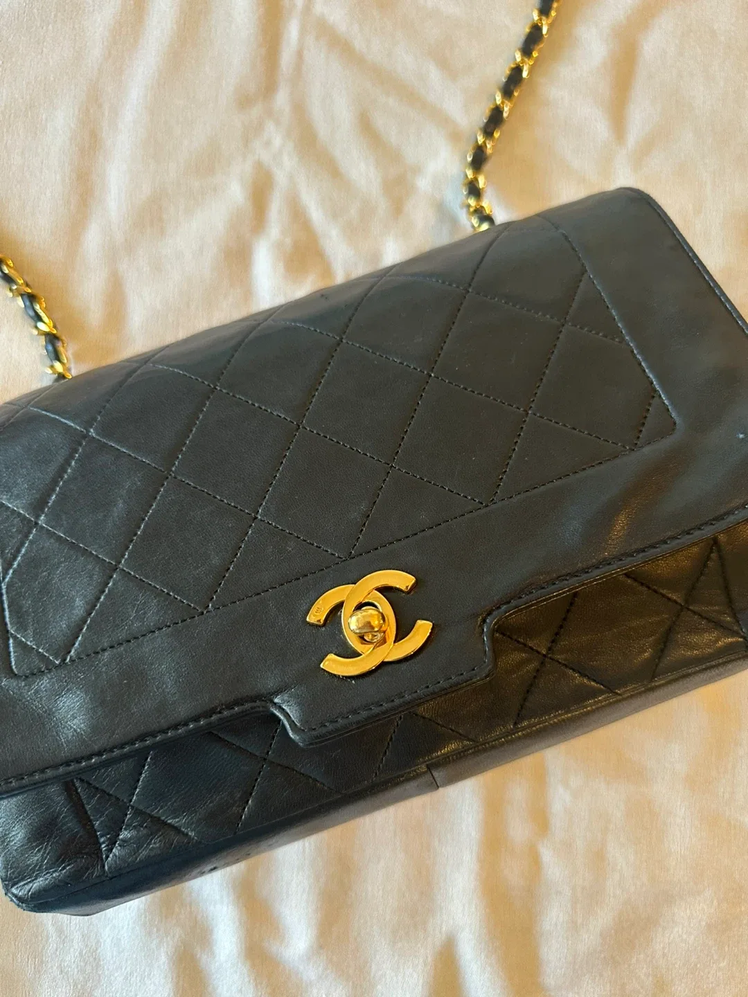 Chanel Black Leather Shoulder Bag