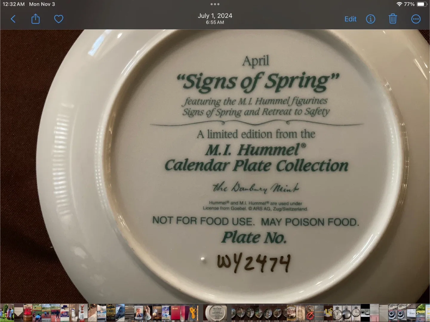Hummel Decorative Plates Set image indicator(7)