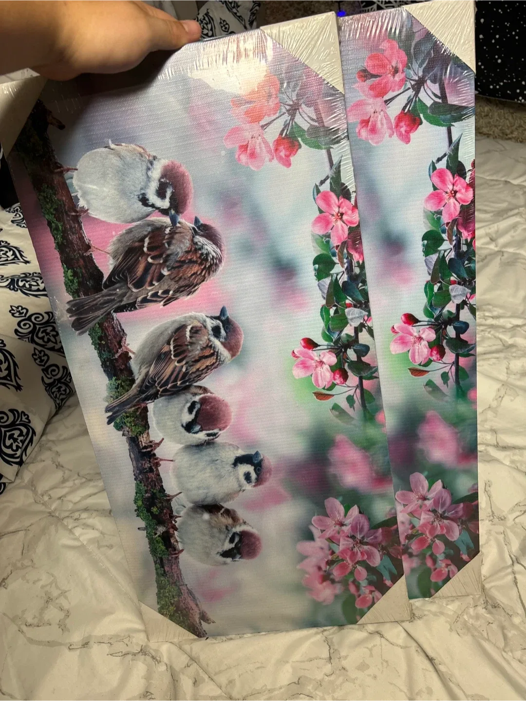 Bird & Blossom Canvas Wall Art - New image indicator(3)